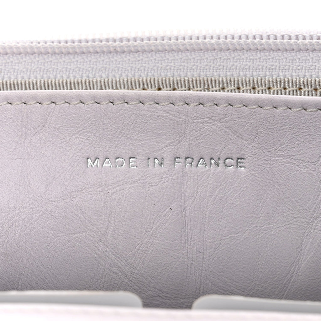 Aged Calfskin Quilted Reissue Wallet On Chain WOC White