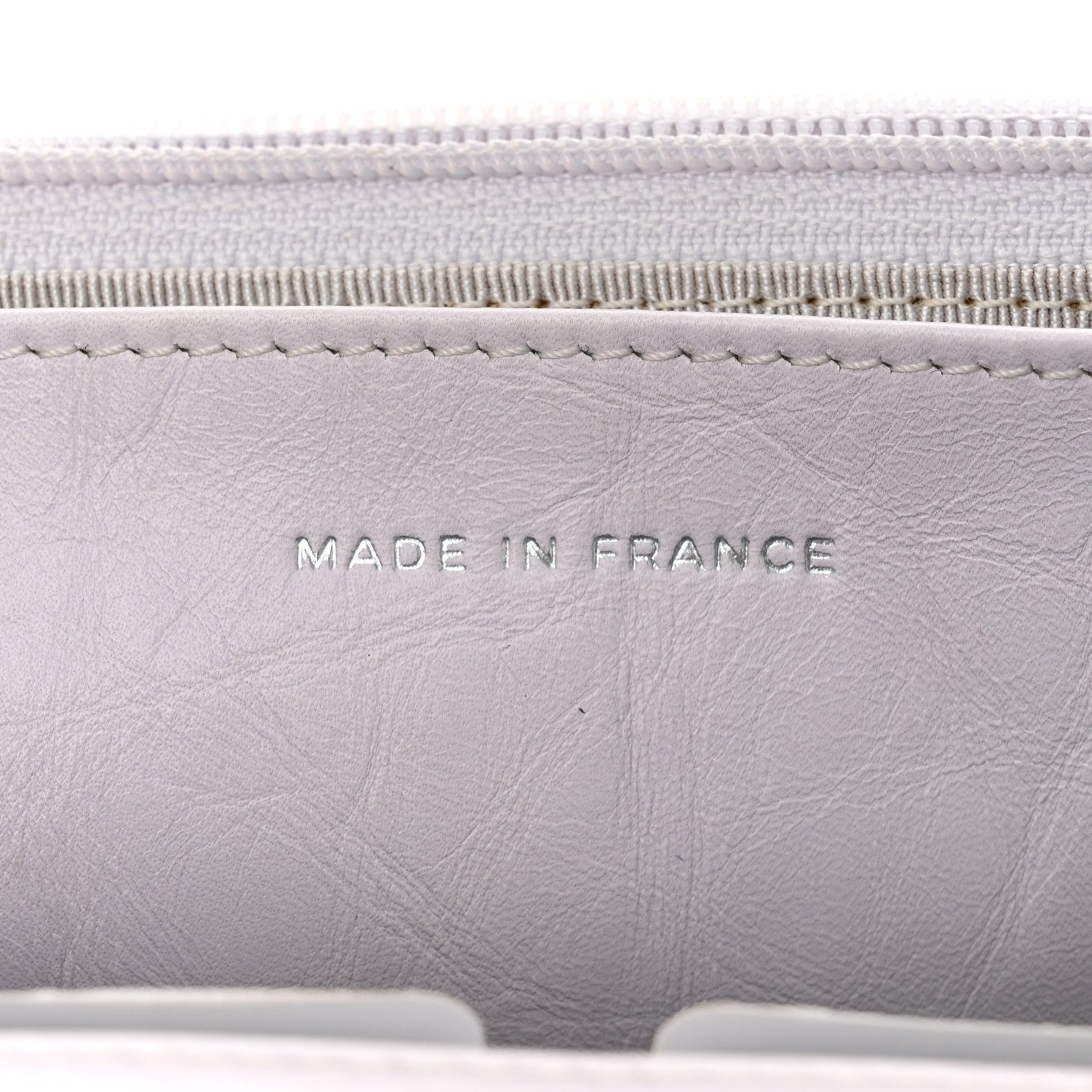 Aged Calfskin Quilted Reissue Wallet On Chain WOC White