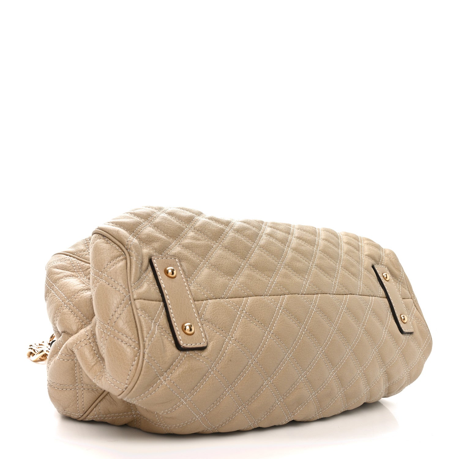 Calfskin Quilted Stam Camel