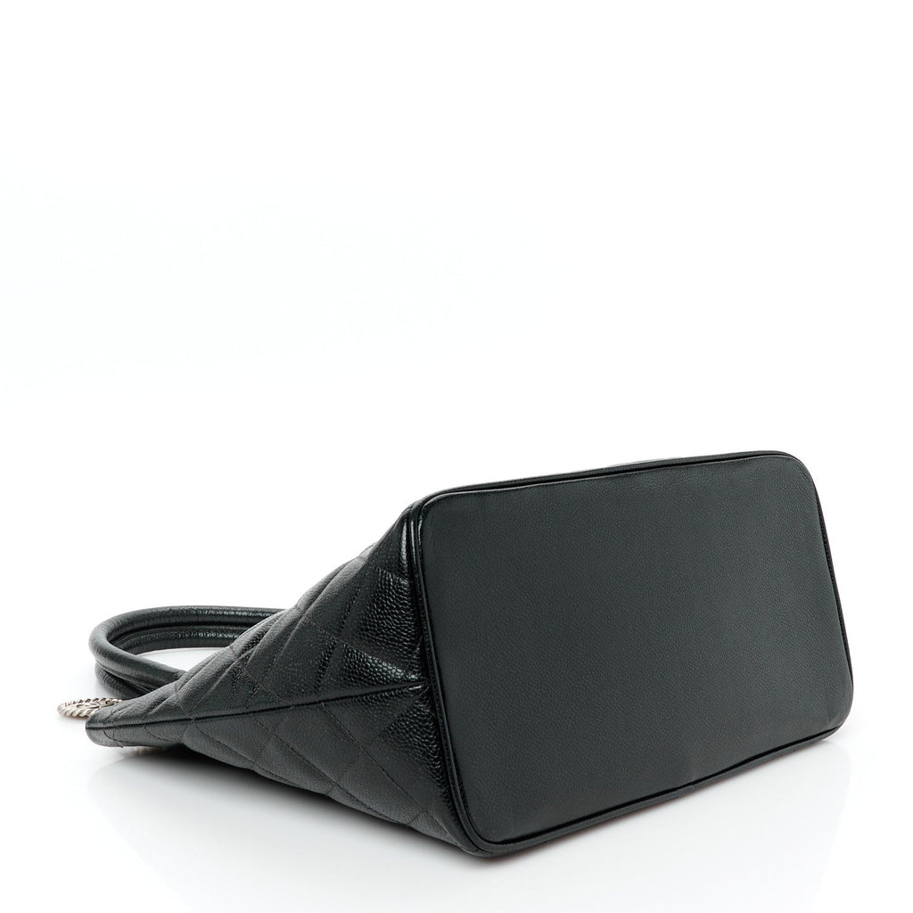 Caviar Quilted Medallion Tote Black