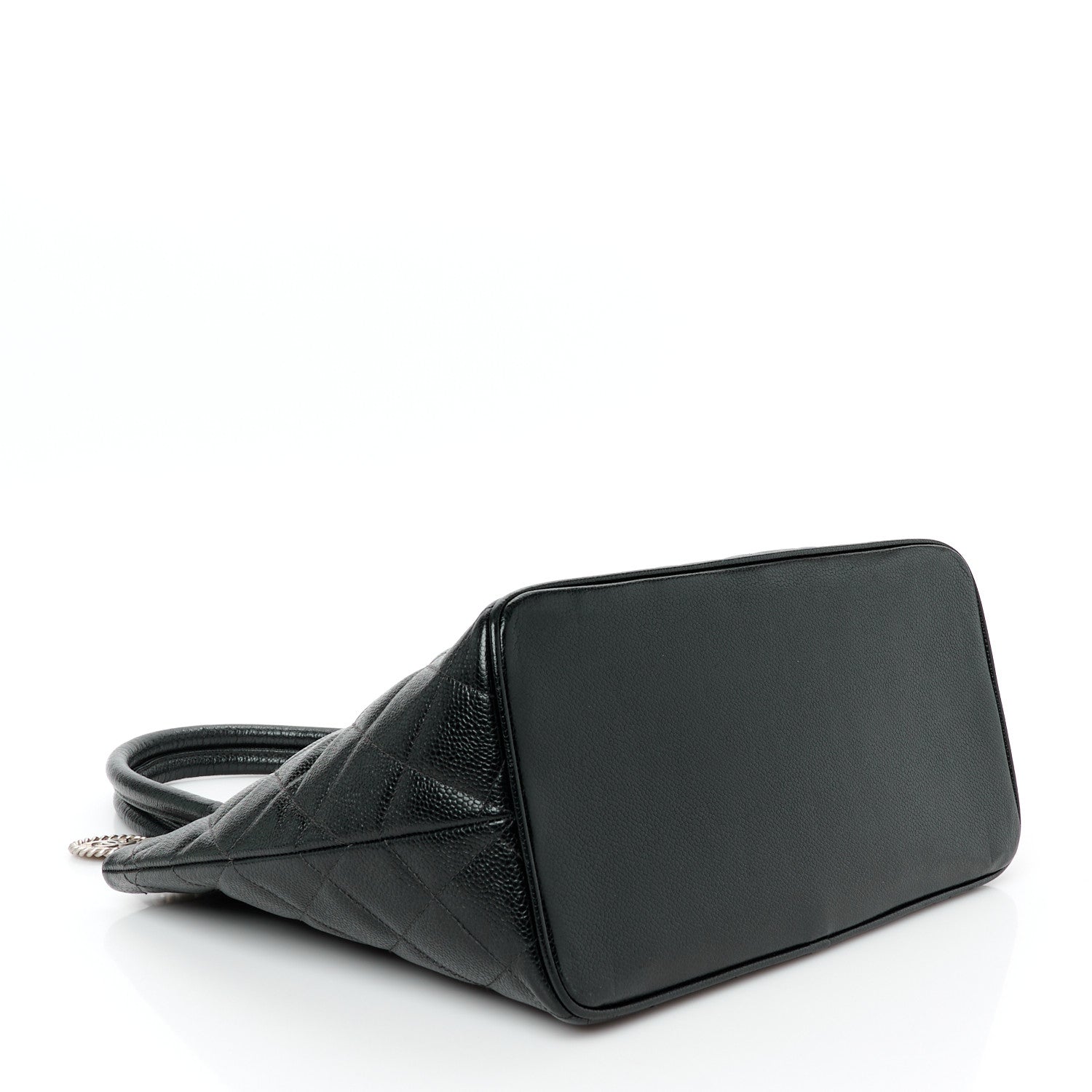 Caviar Quilted Medallion Tote Black