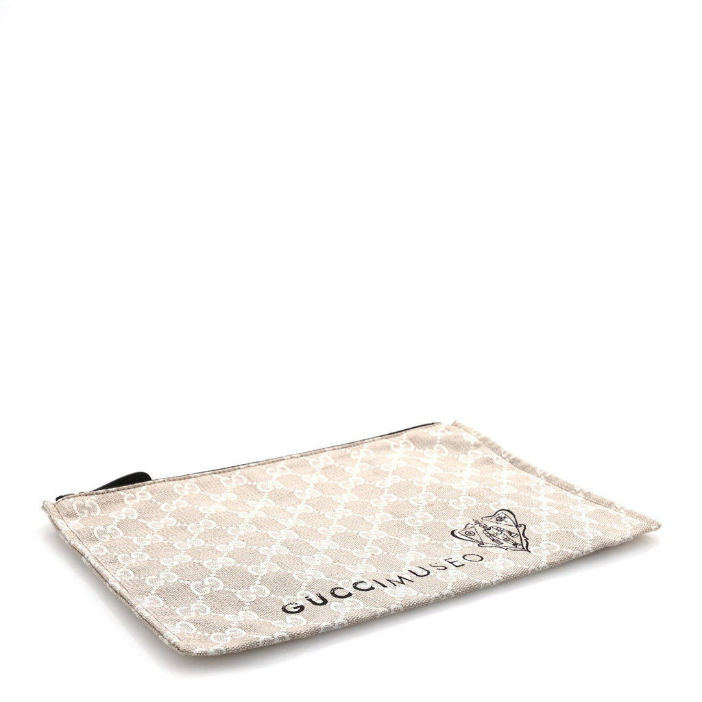 Canvas Museo GG  Zip Pouch Beige
