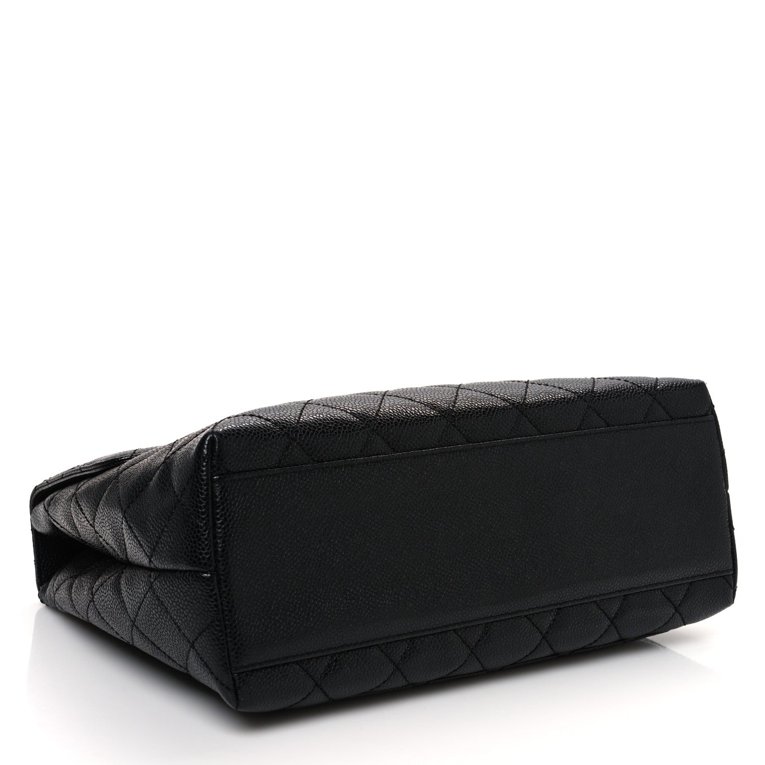 Caviar Quilted Jumbo Kelly Flap Black
