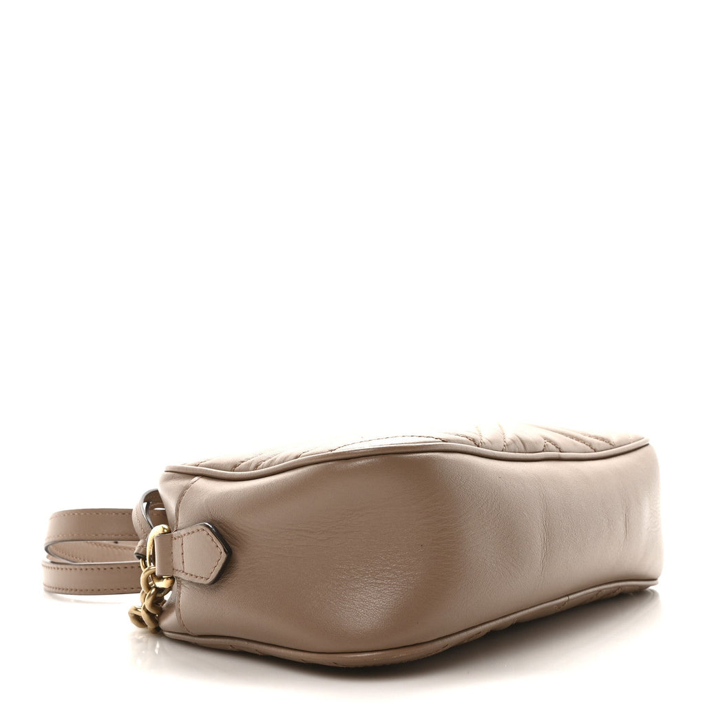 Calfskin Matelasse Small GG Marmont Chain Shoulder Bag Porcelain Rose