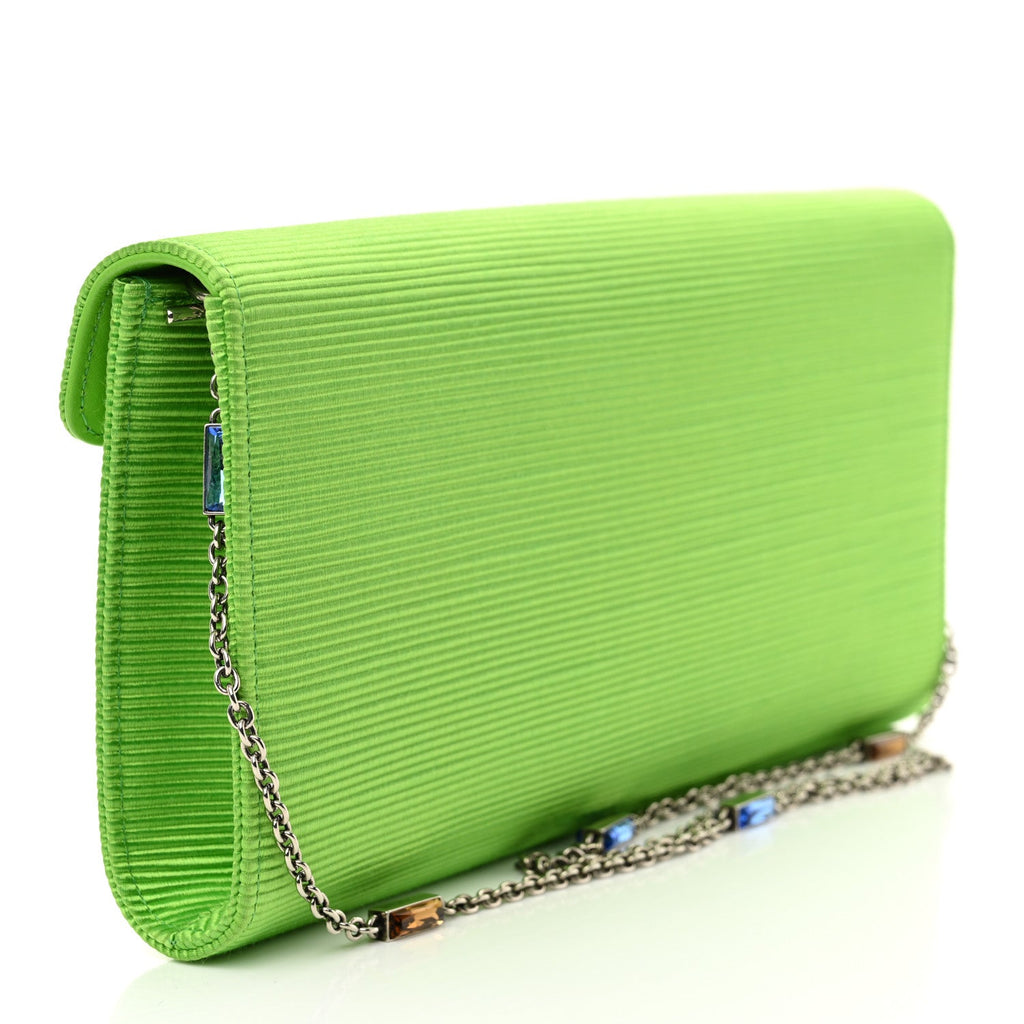 Grosgrain Satin Small Dionysus Shoulder Bag Lime