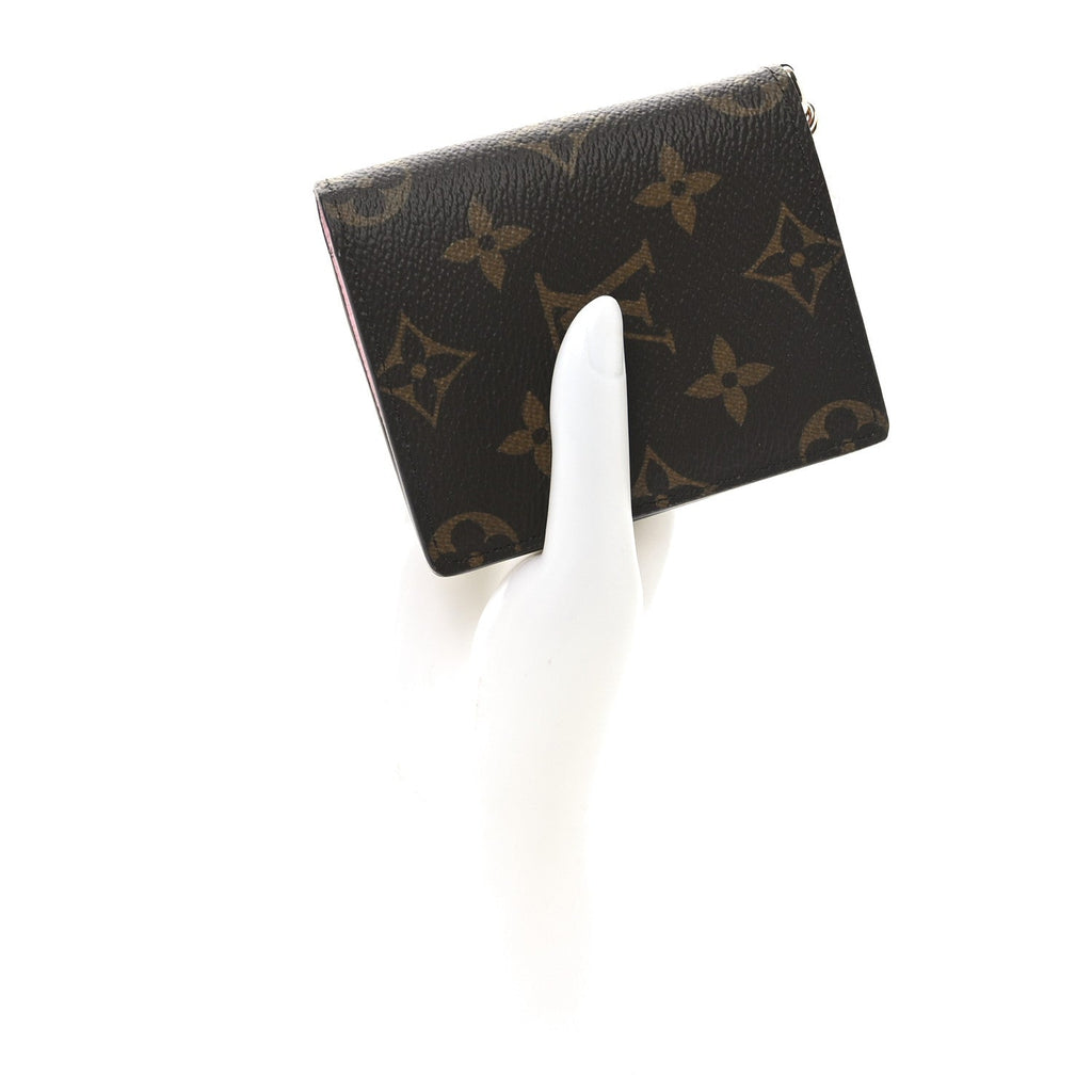 Monogram LV Charms Pocket Wallet Cotton Candy