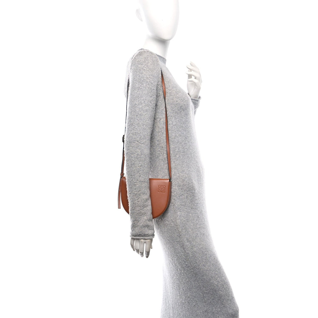 Soft Calfskin Heel Saddle Bag Tan