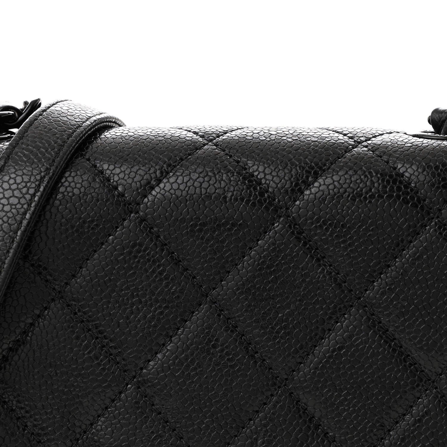 Caviar Quilted Incognito Mini Square Flap Black