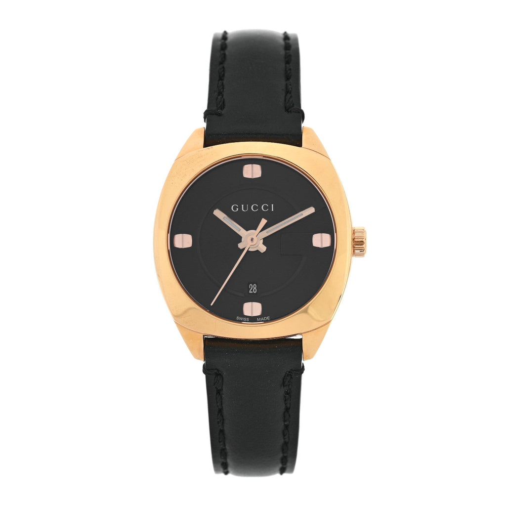Stainless Steel Calfskin 29mm GG2570 Quartz Watch Black