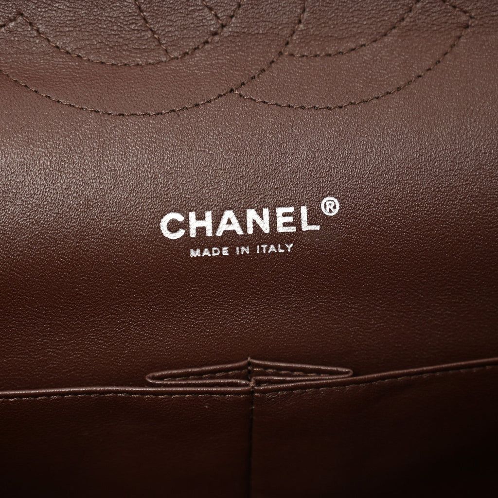 Caviar Quilted Maxi Double Flap Brown