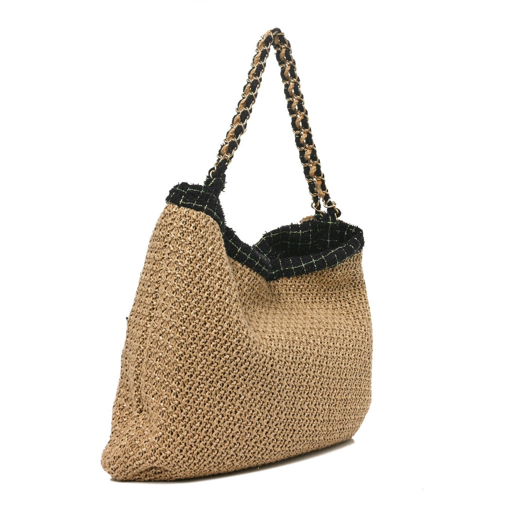 Tweed Woven Raffia Country Coco Hobo