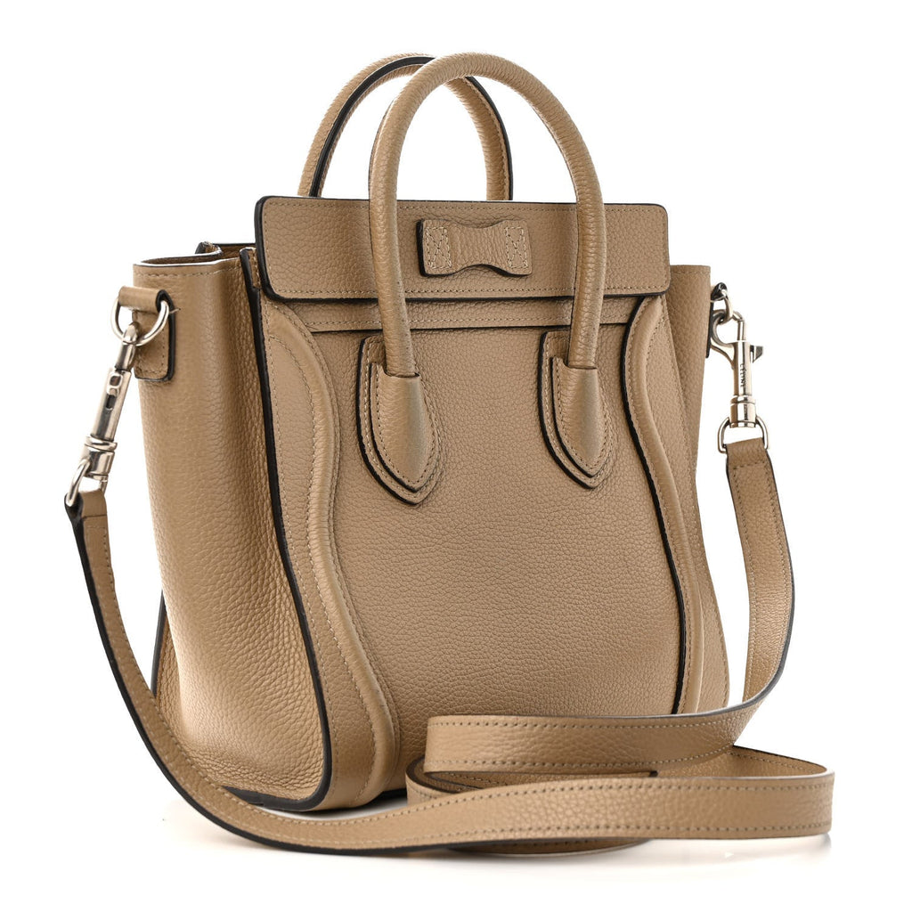 Drummed Calfskin Nano Luggage Dune