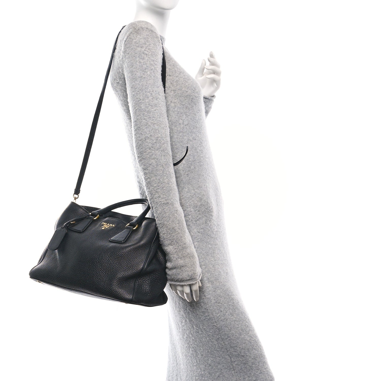 Vitello Daino Tote Black