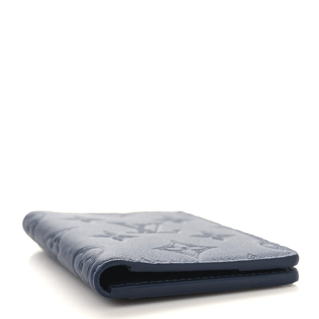 Calfskin Monogram Shadow Pocket Organizer Navy Blue