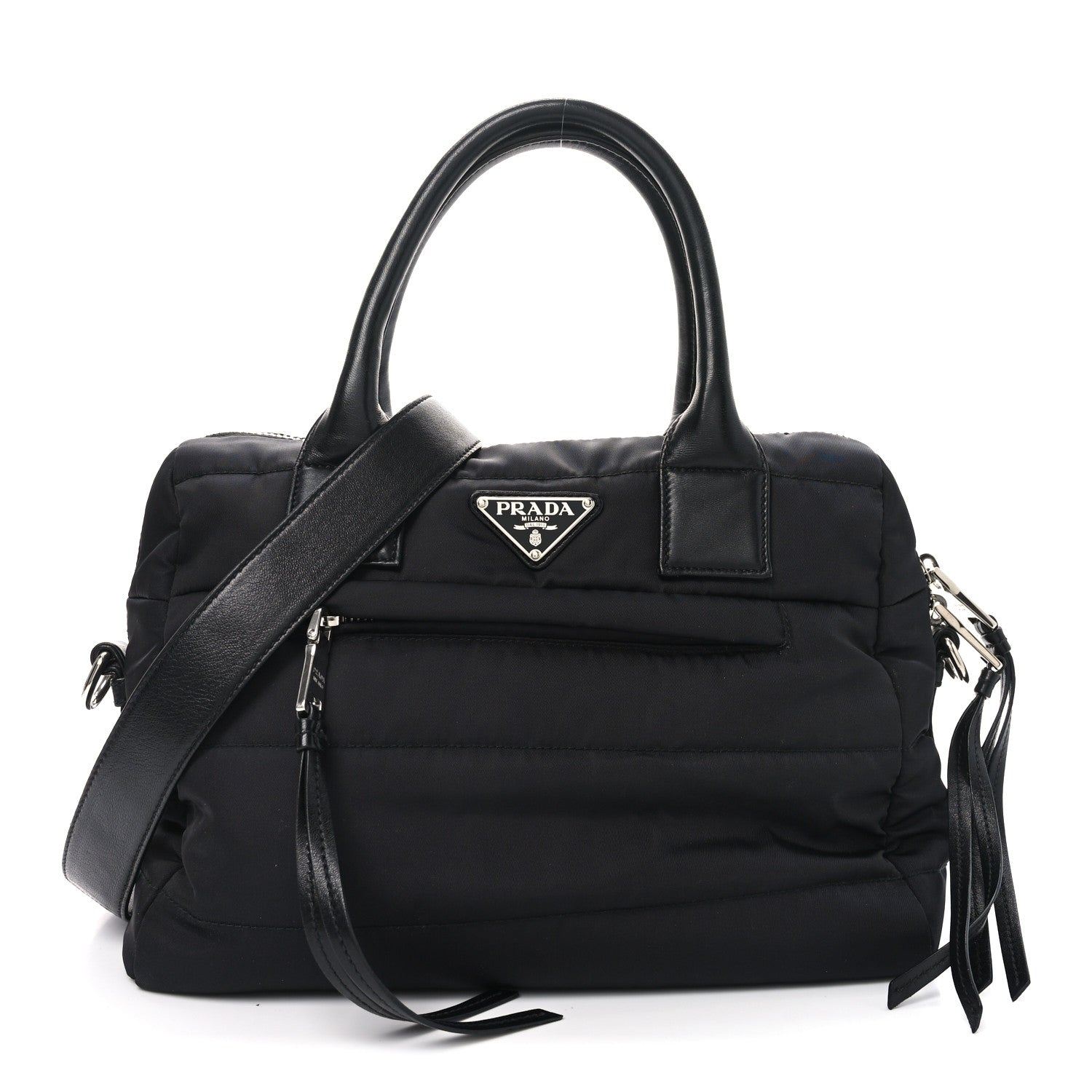 Tessuto Nylon Bomber Tote Black