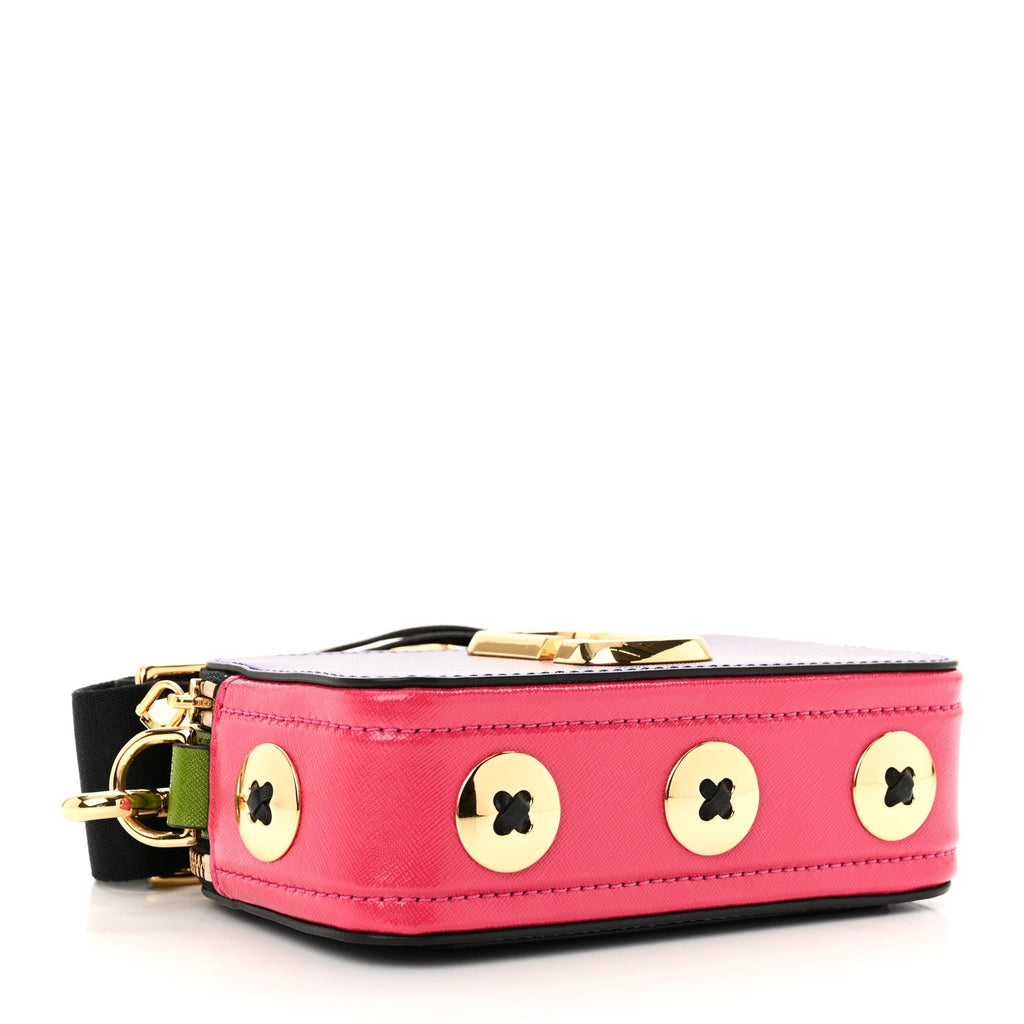 Saffino Small Stud Snapshot Camera Bag Violet Multicolor
