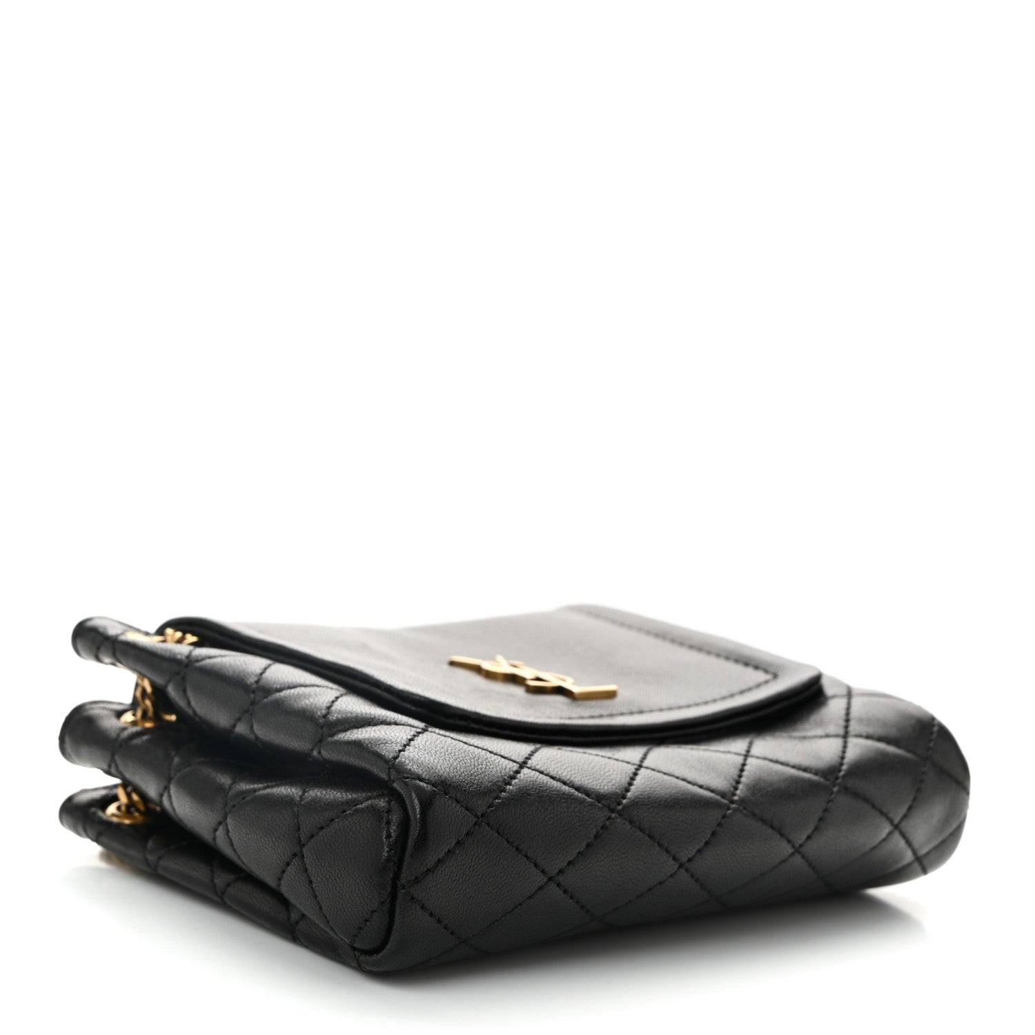 Lambskin Quilted Monogram Mini Nolita Black