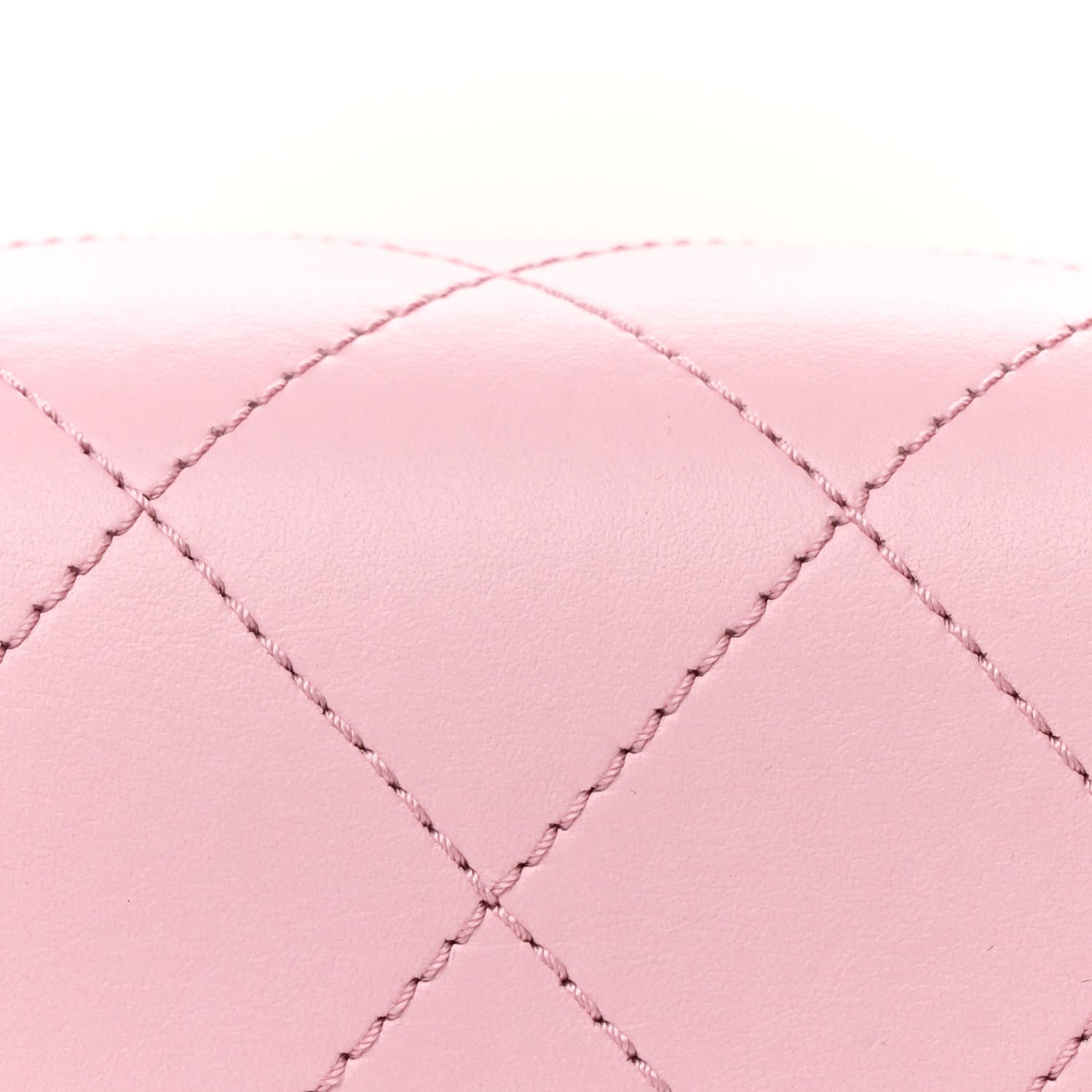Calfskin Stitched Small Ring My Bag Flap Crossbody Pink