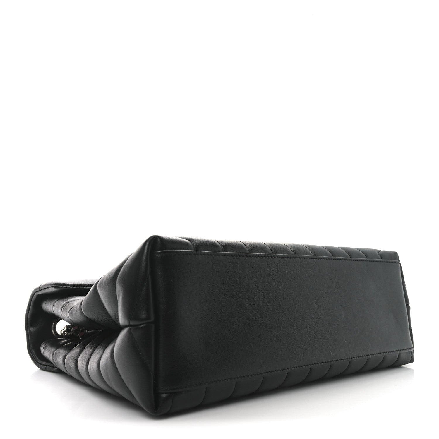 Calfskin Y Quilted Monogram Medium Loulou Chain Satchel Black
