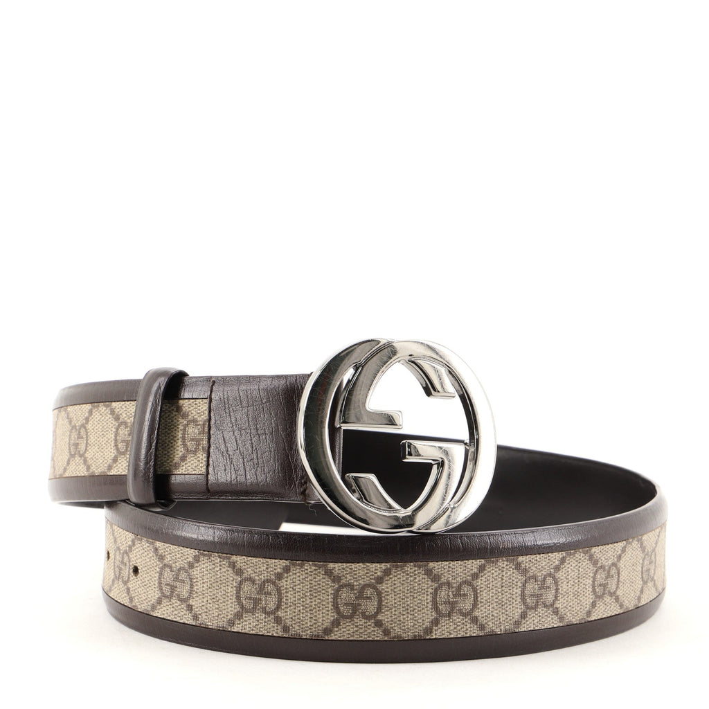 Interlocking G Belt GG Coated Canvas Wide 80
