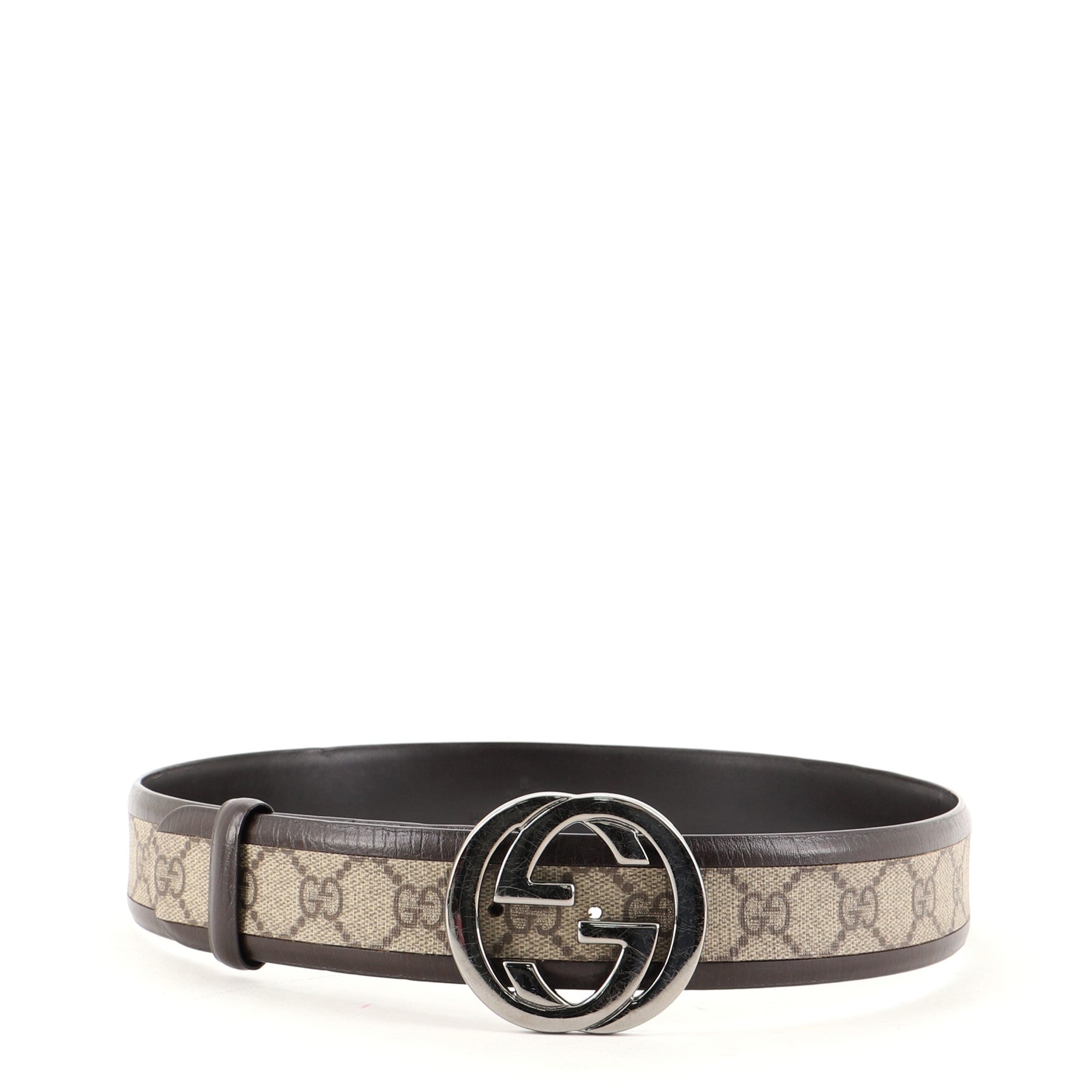 Interlocking G Belt GG Coated Canvas Wide 80