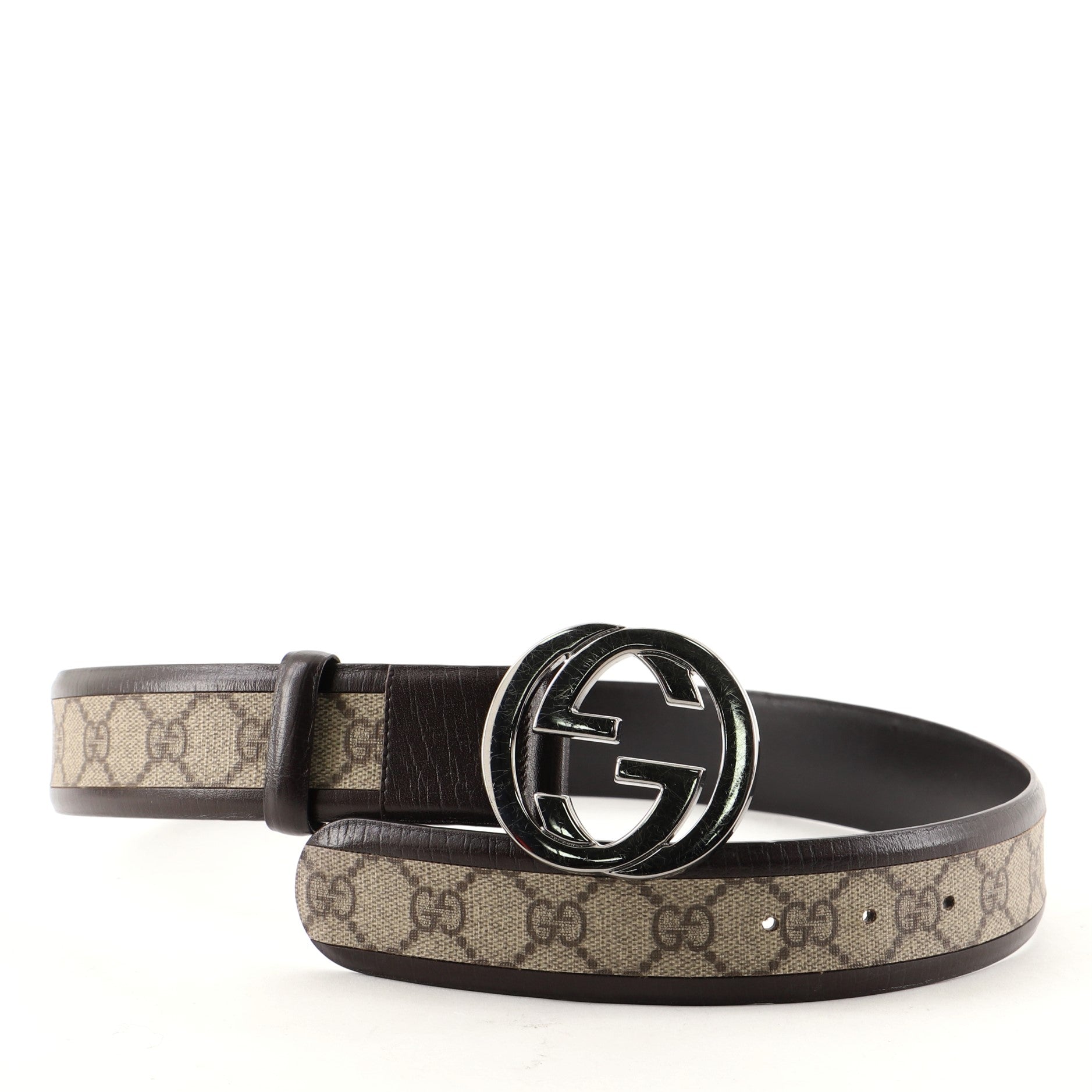 Interlocking G Belt GG Coated Canvas Wide 80