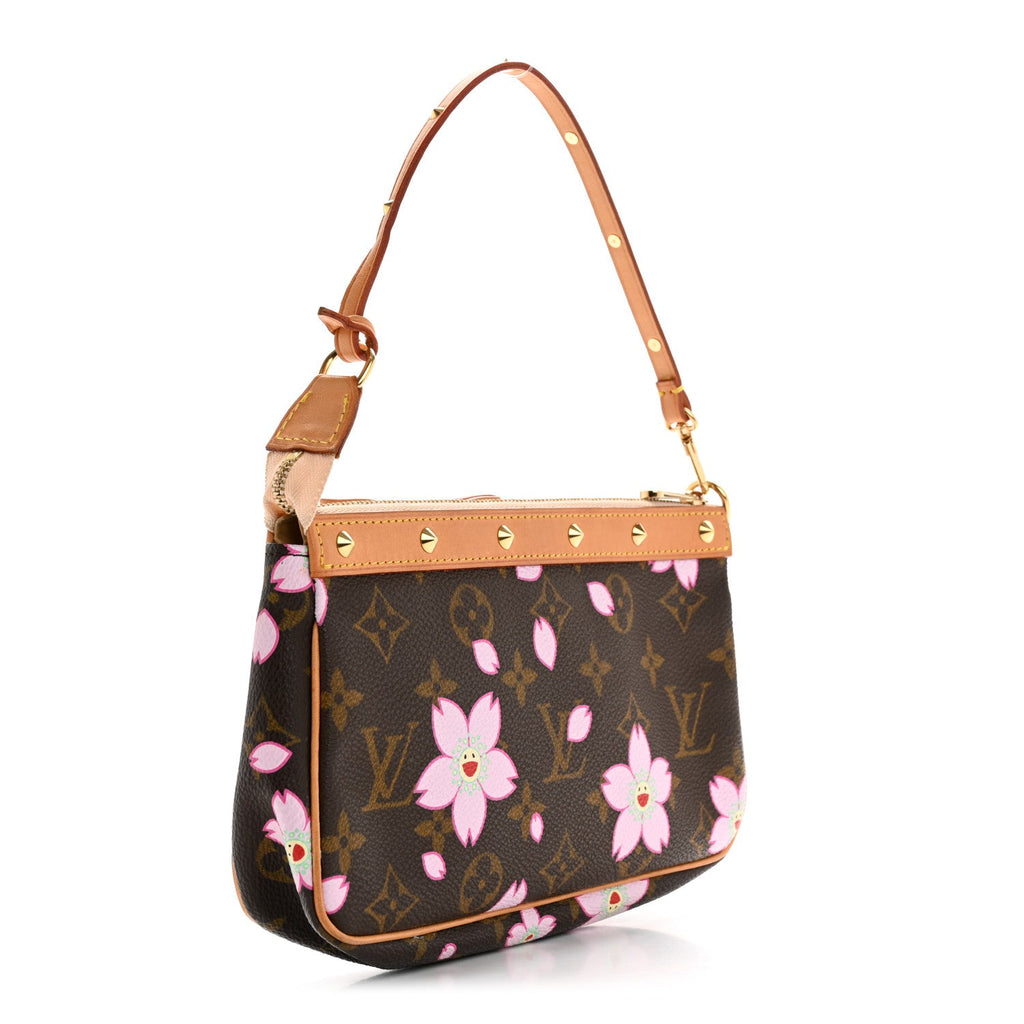 Monogram Cherry Blossom Pochette Accessories Brown