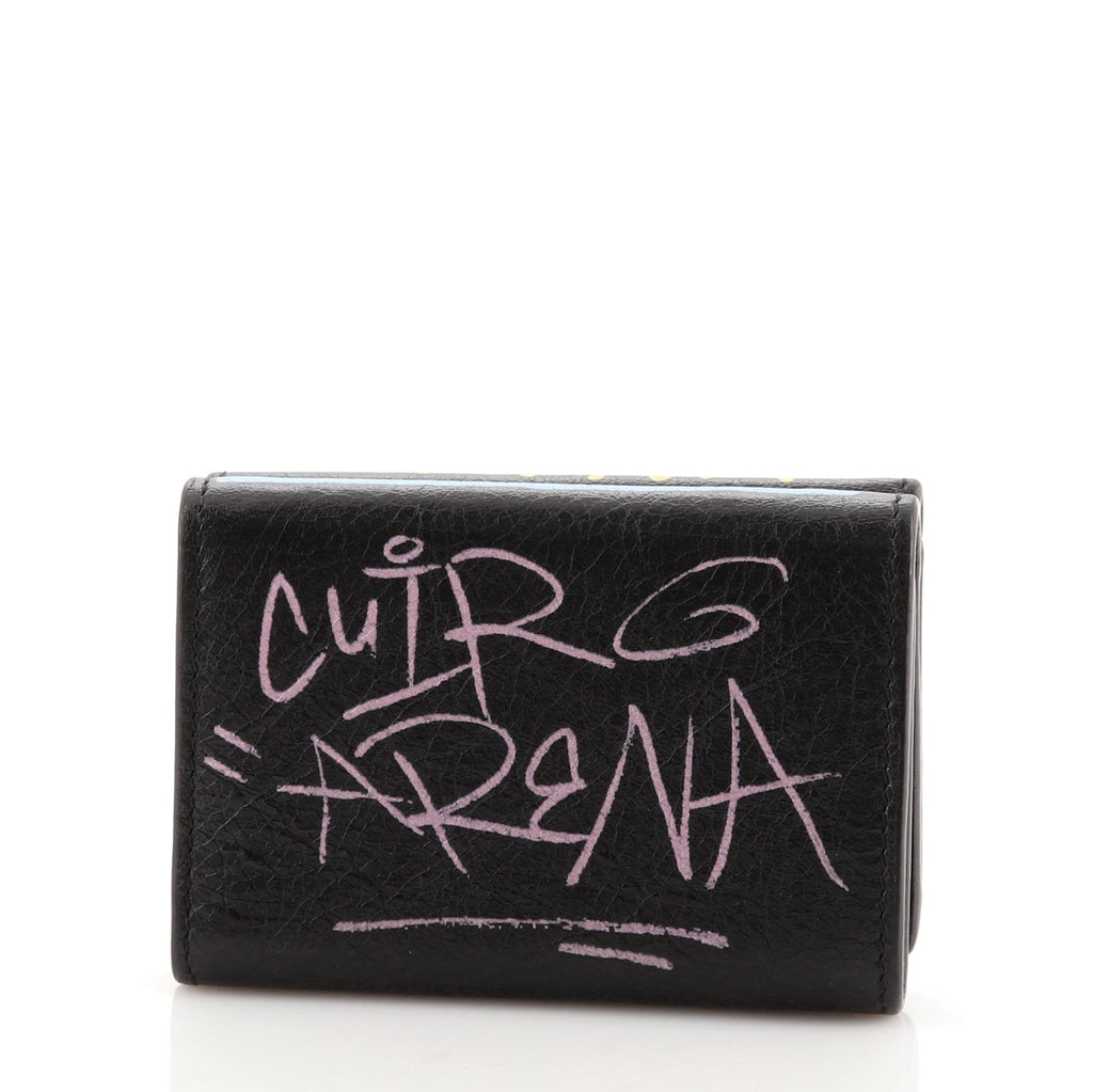 Graffiti Papier Flap Wallet Leather Mini