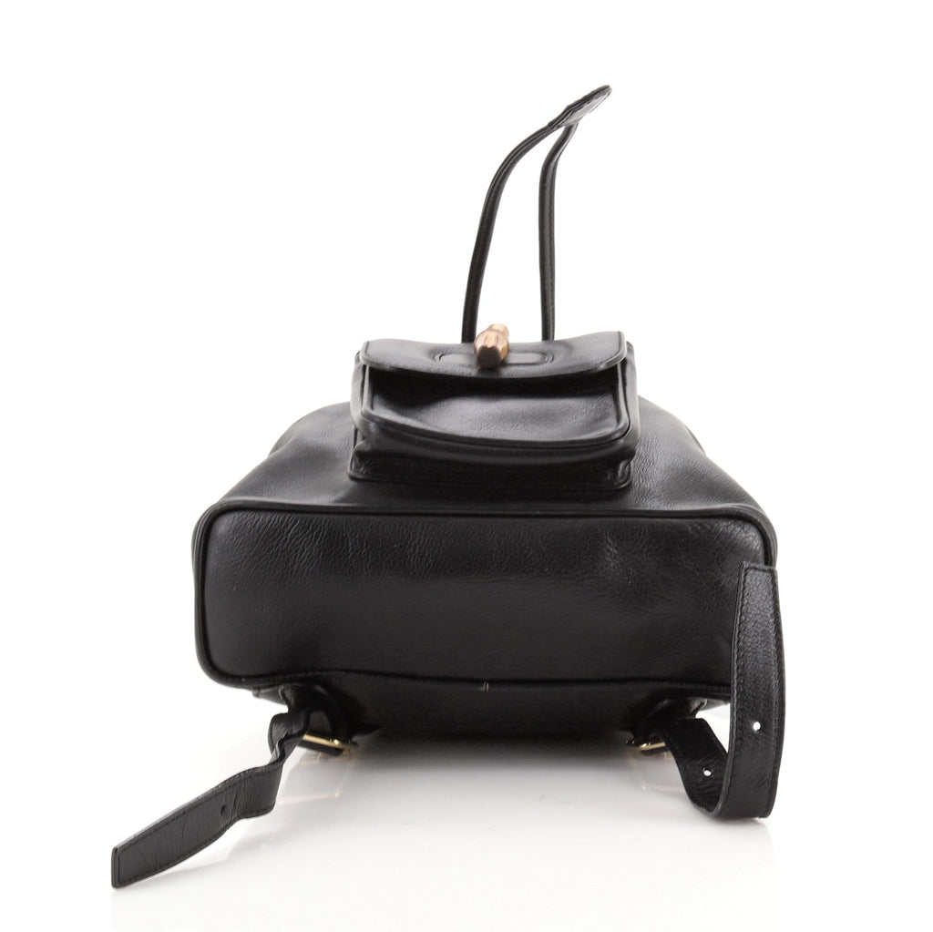 Vintage Bamboo Backpack Leather Mini