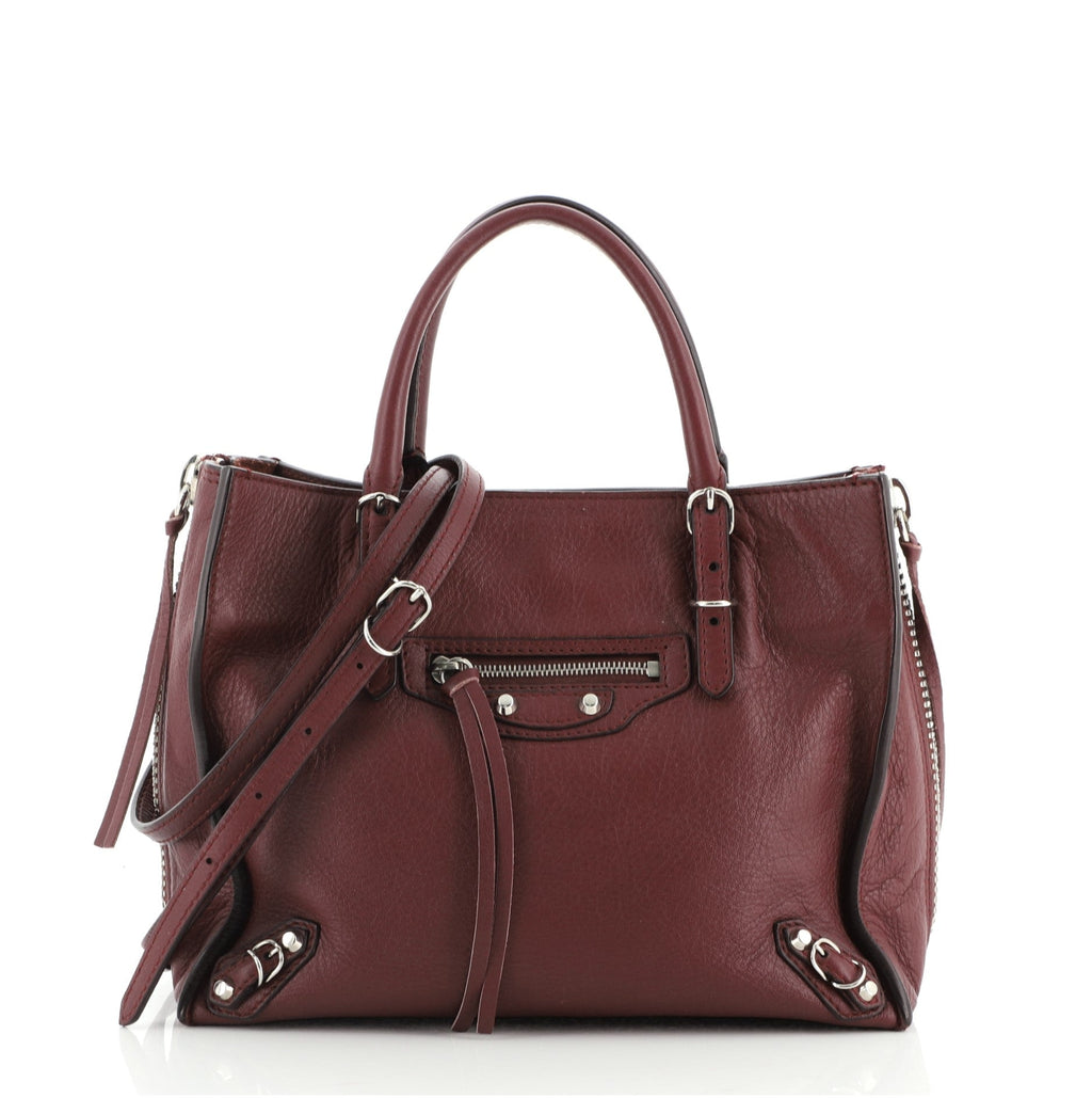 Papier A4 Zip Around Classic Studs Bag Leather Mini