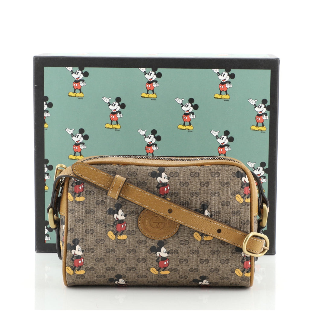 Disney Mickey Mouse Shoulder Bag Printed Mini GG Coated Canvas Mini