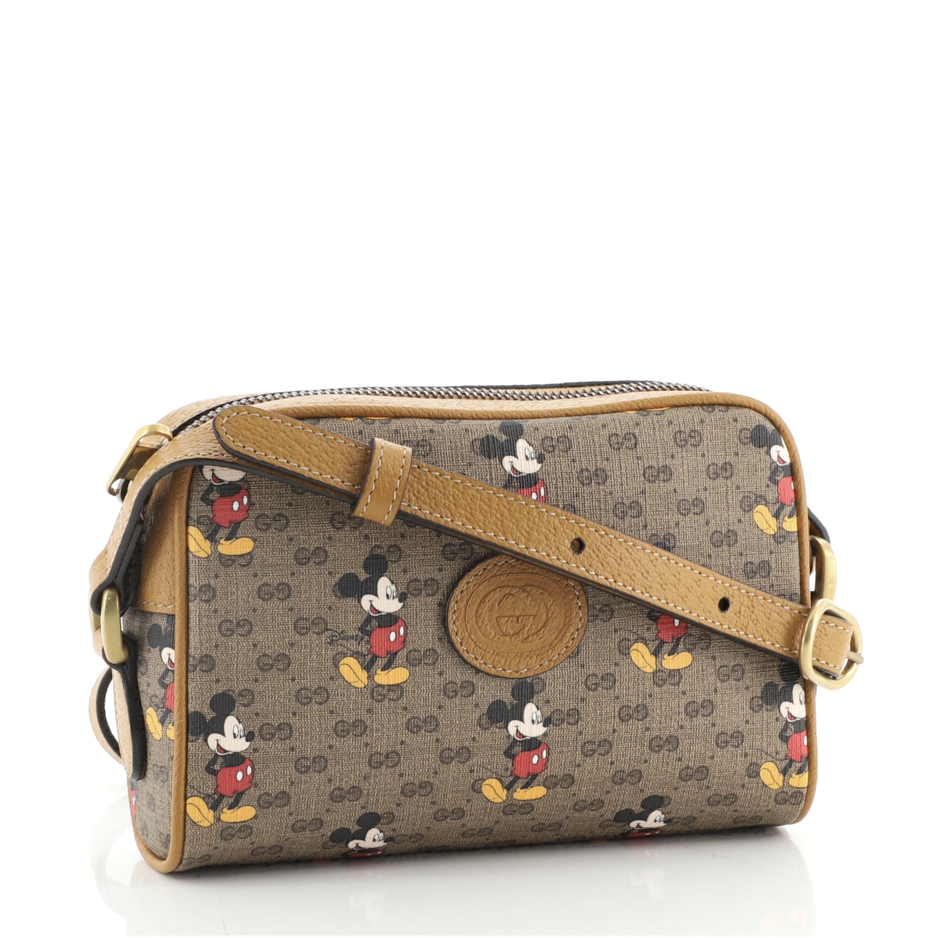 Disney Mickey Mouse Shoulder Bag Printed Mini GG Coated Canvas Mini