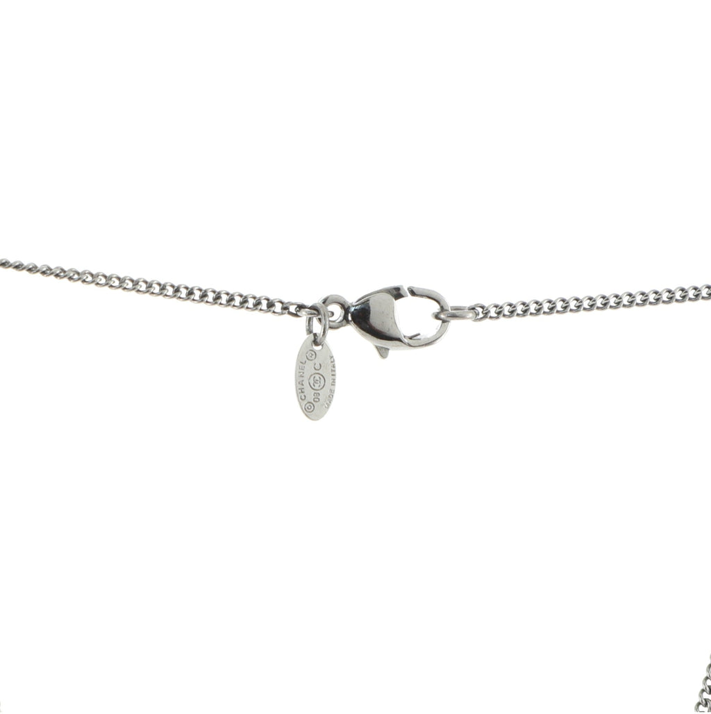 Oval Wing Pendant Necklace Metal and Rhinestones with Cabochon Beads