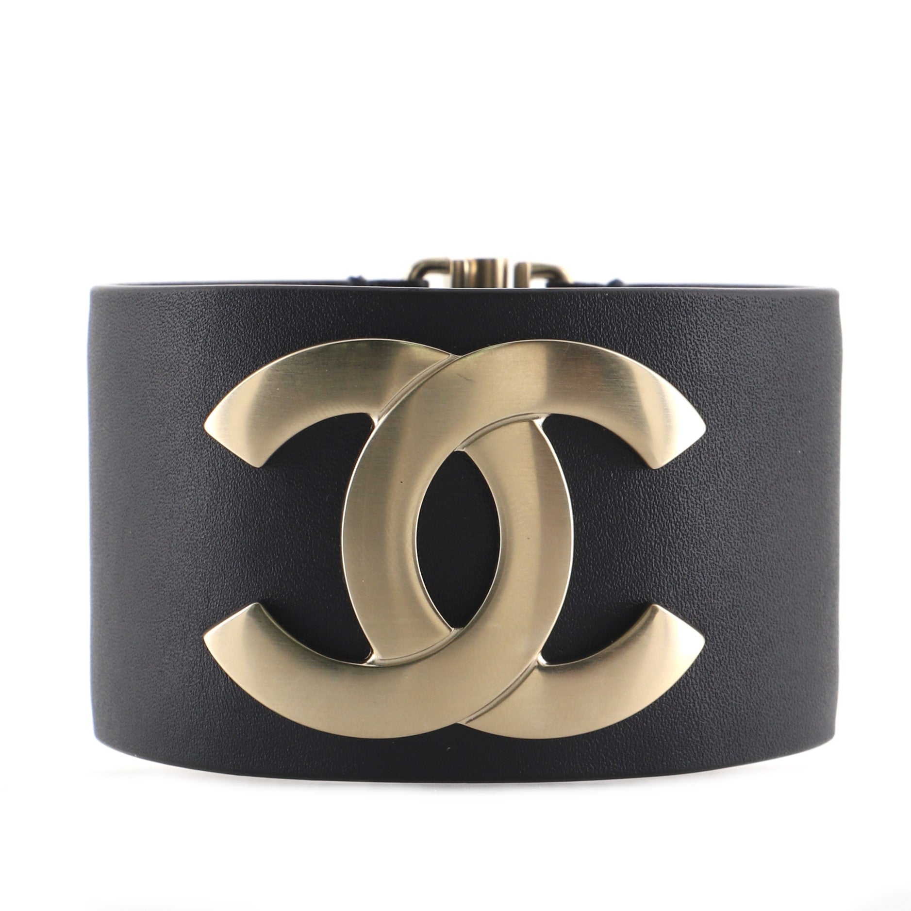 CC Cuff Bracelet Leather with Metal