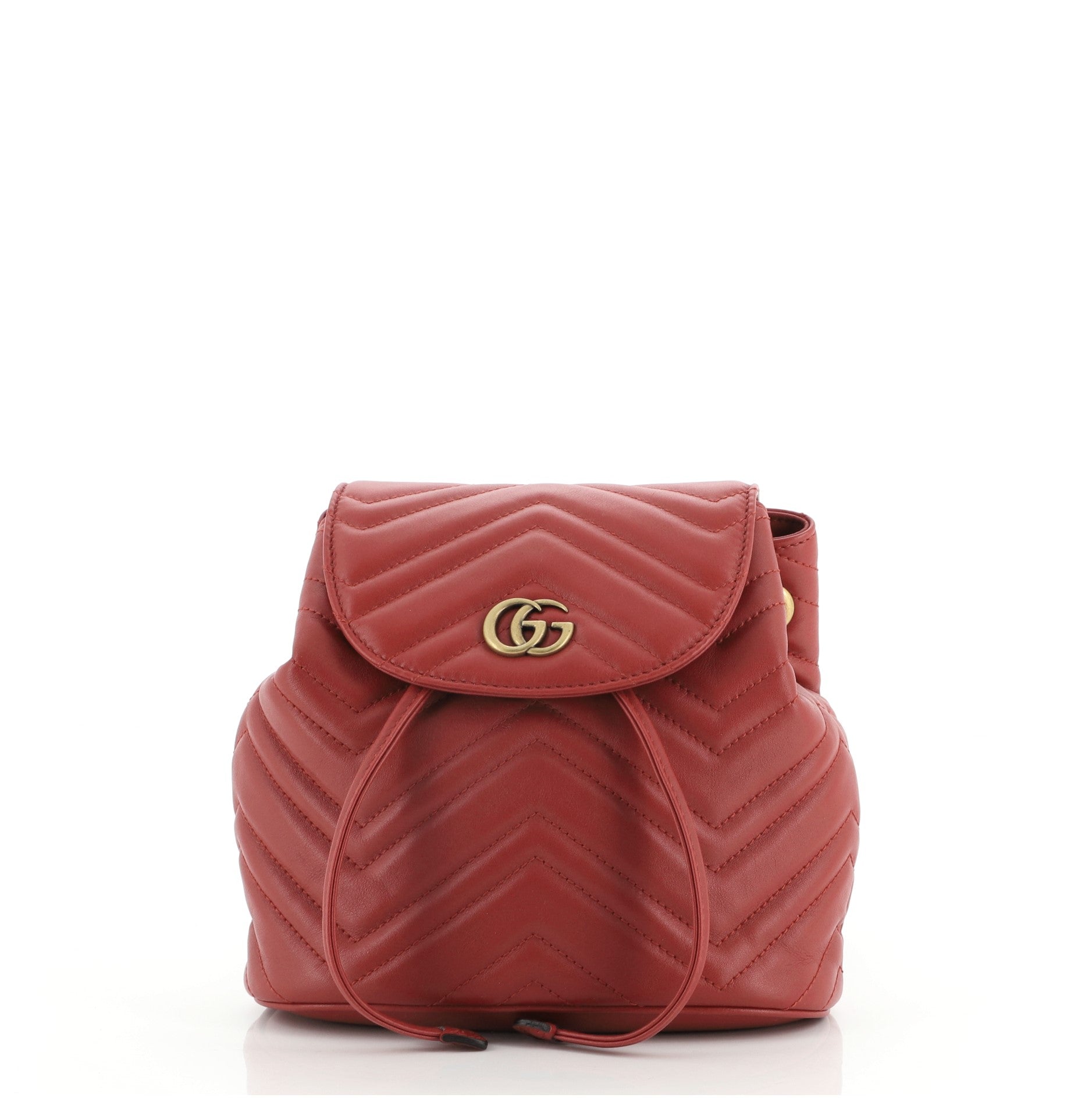 GG Marmont Drawstring Backpack Matelasse Leather Mini