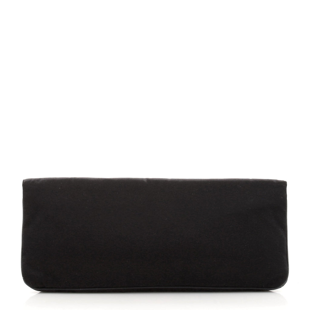 Giant Mademoiselle Lock Clutch Satin