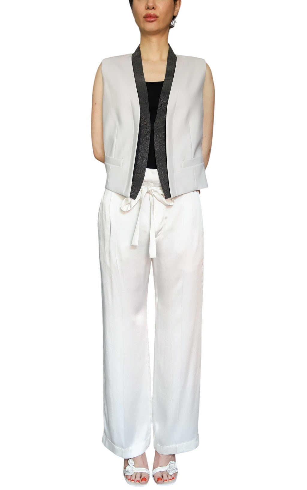 Brunello Cucinelli Ivory Monilli Vest - IT 44 / US 8