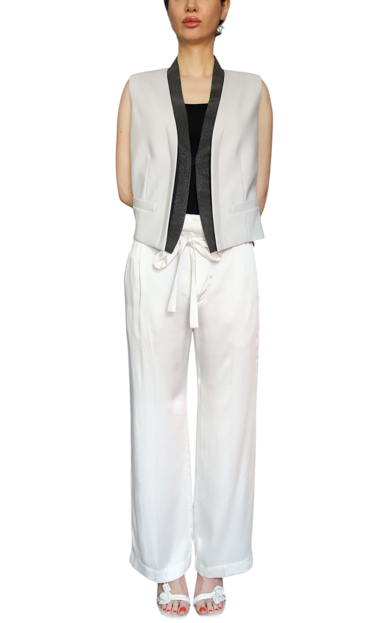 Brunello Cucinelli Ivory Monilli Vest - IT 44 / US 8