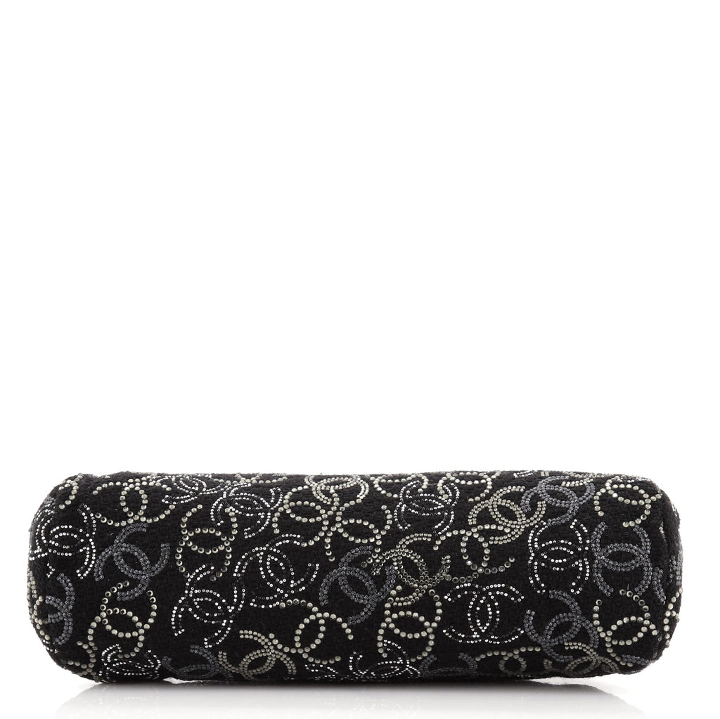 Paris-Shanghai Pudong Clutch Strass Embellished Tweed