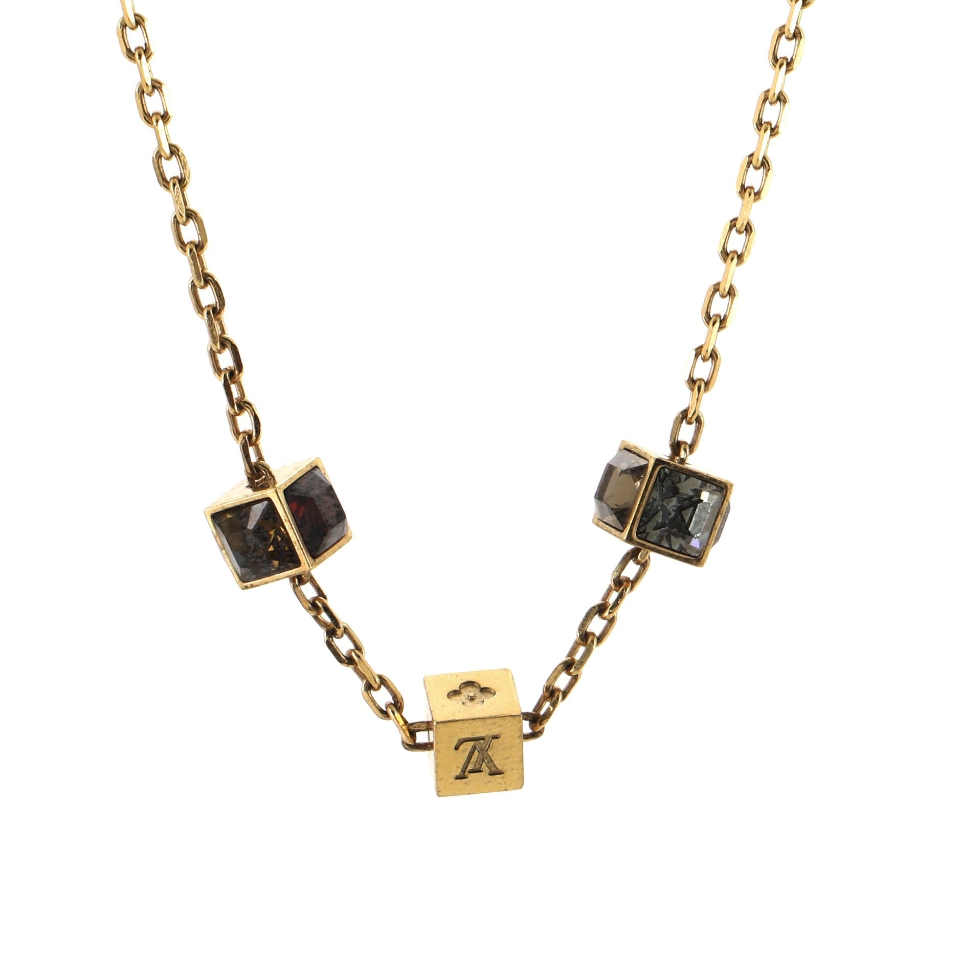 Gamble Short Necklace Metal with Crystal