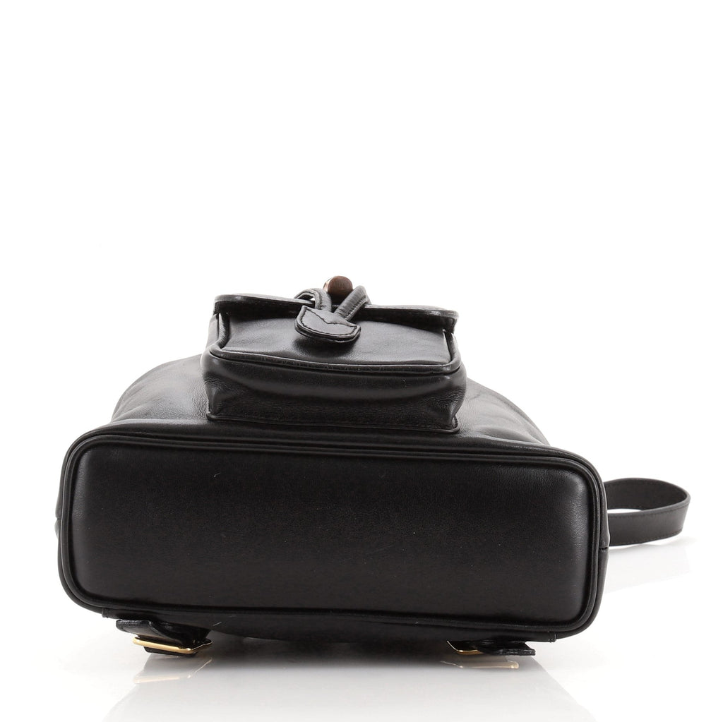 Vintage Bamboo Backpack Leather Mini