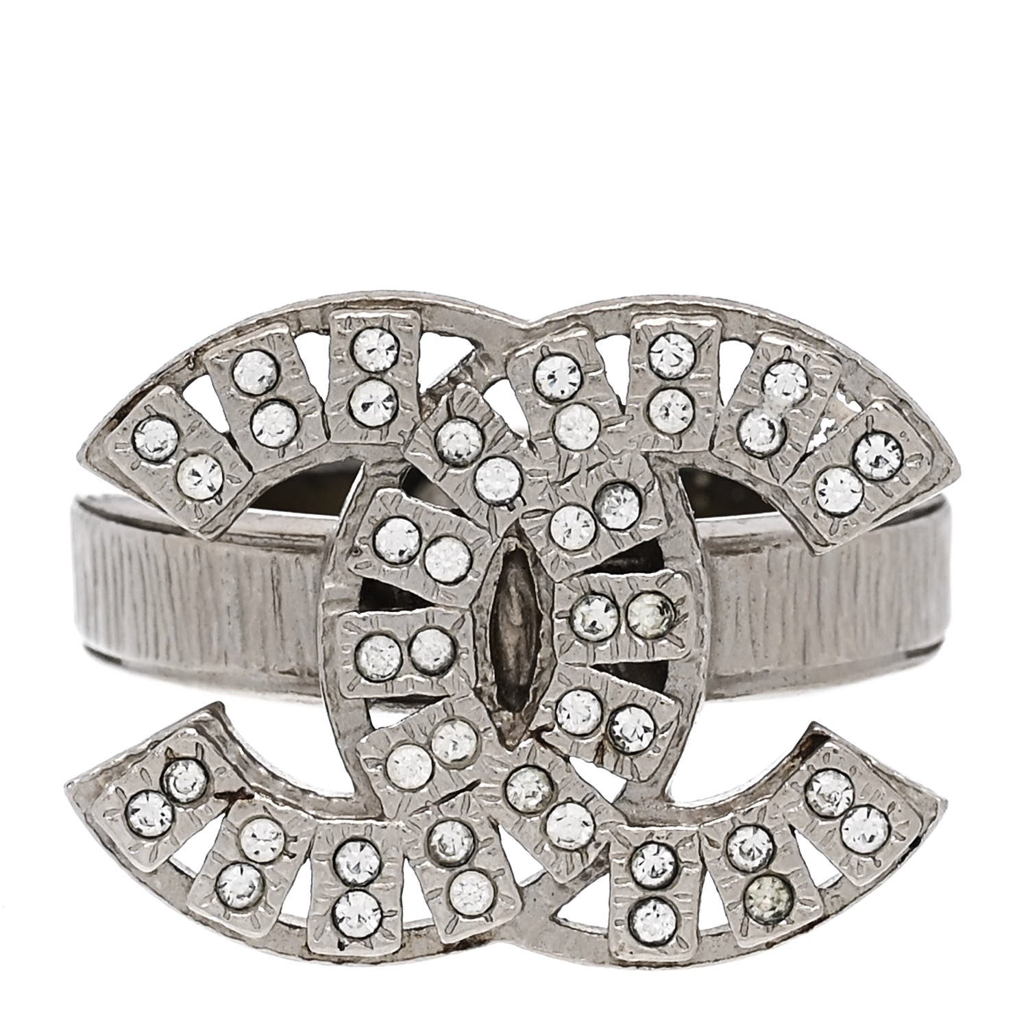 Crystal CC Ring 52 6 Silver