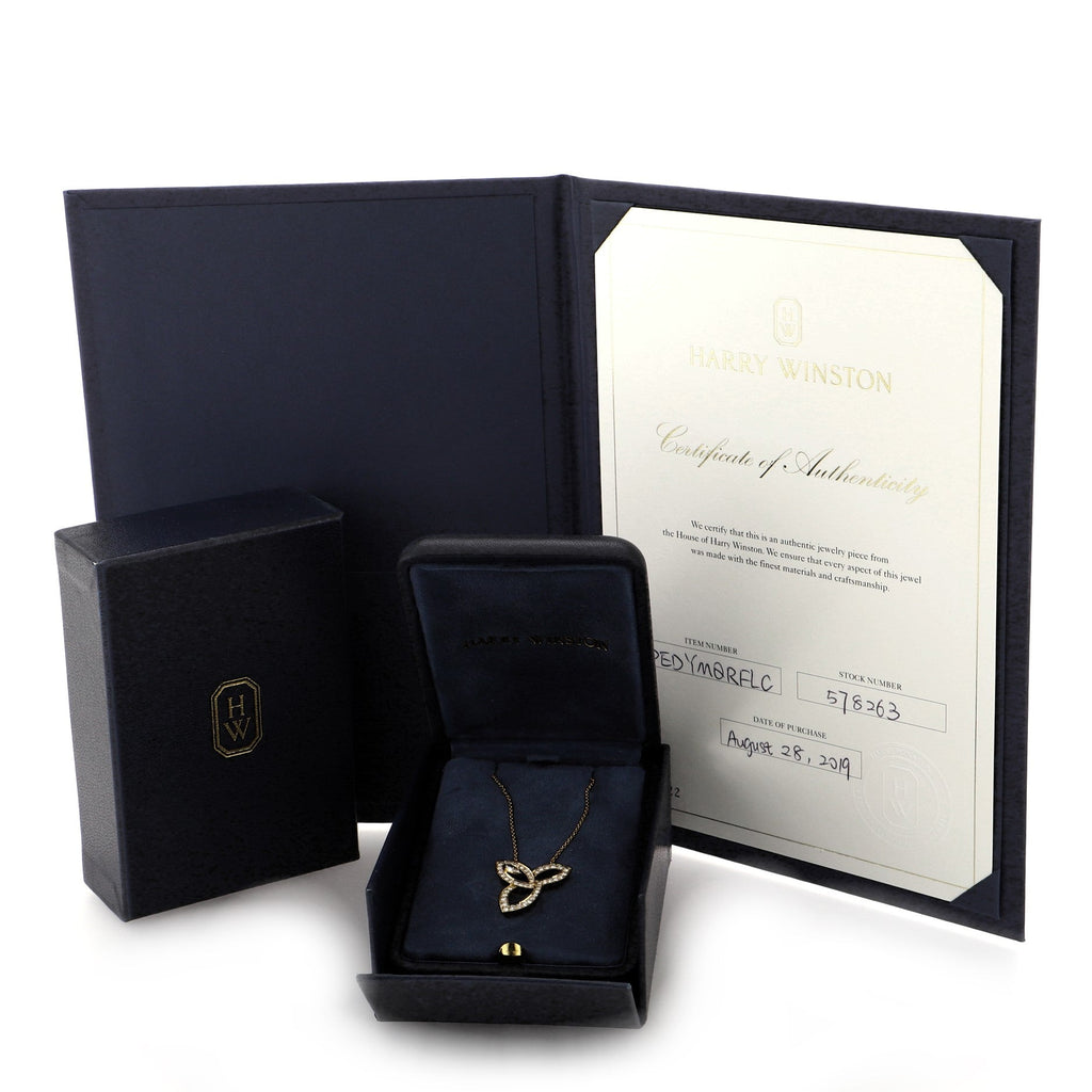 Lily Cluster Pendant Necklace 18K Yellow Gold with Diamonds