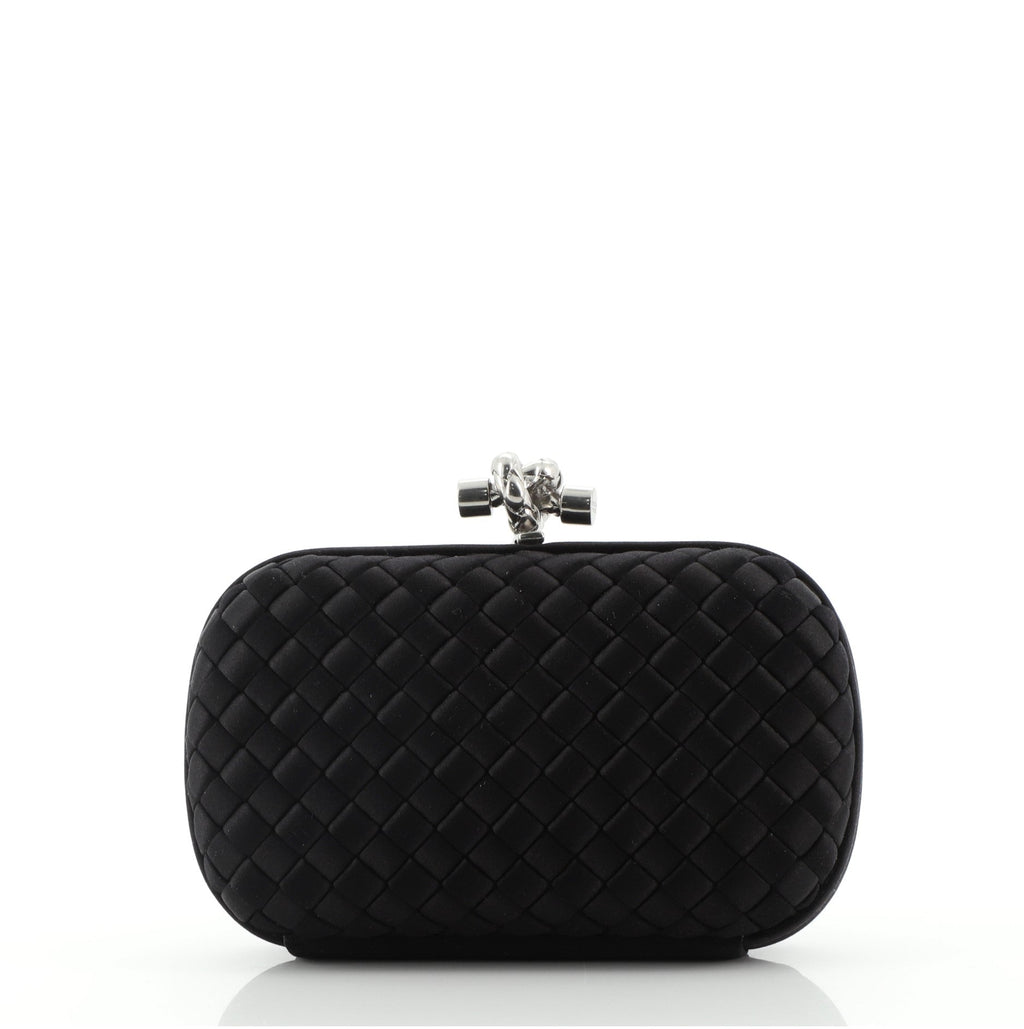 Box Knot Clutch Intrecciato Satin Small