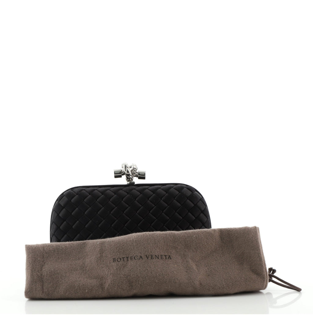 Box Knot Clutch Intrecciato Satin Small
