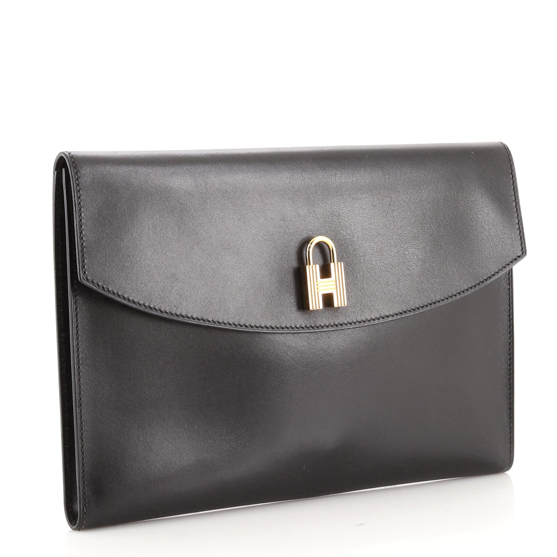 H Lock Clutch Box Calf