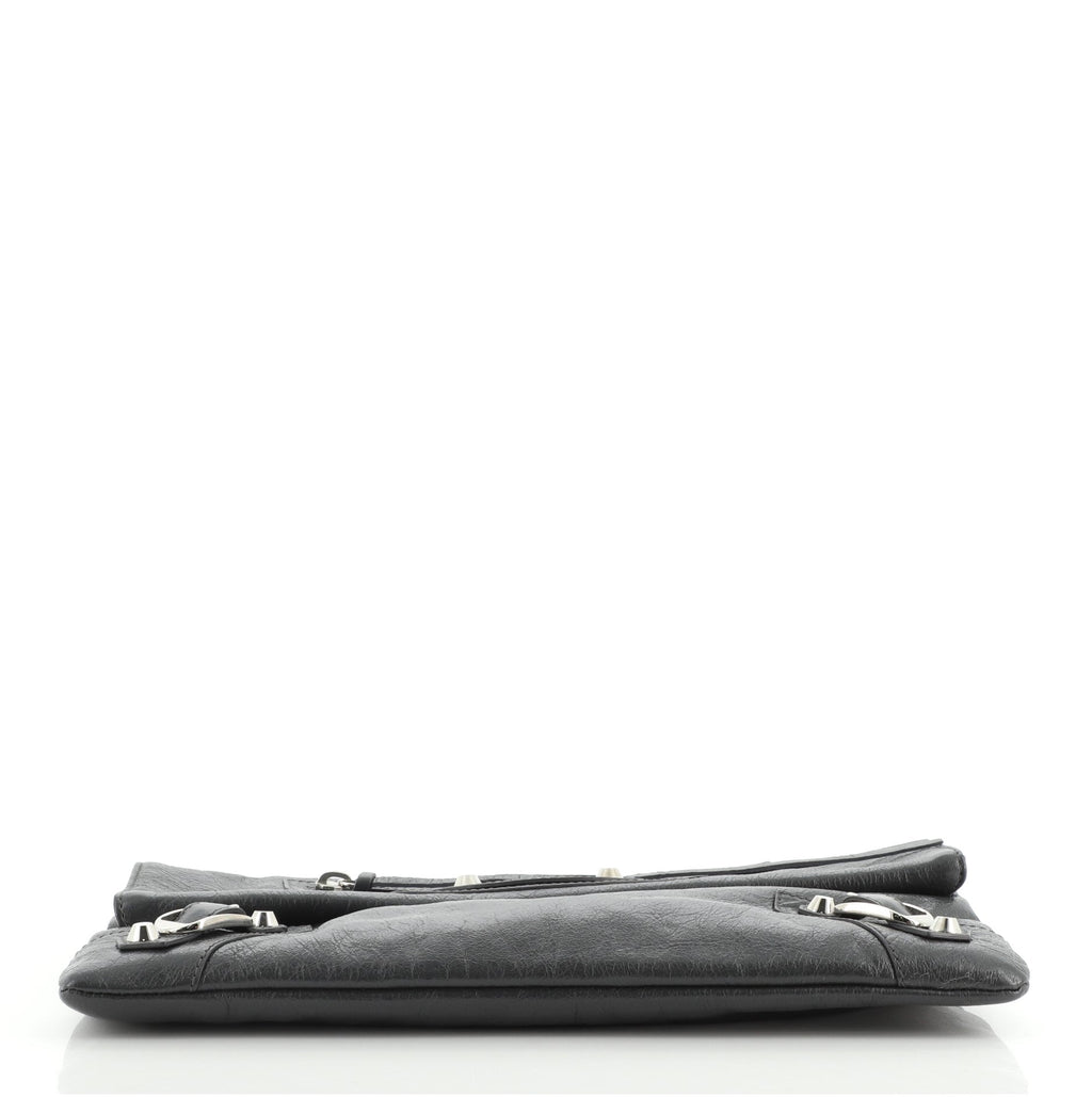 Classic Studs Envelope Strap Clutch Leather