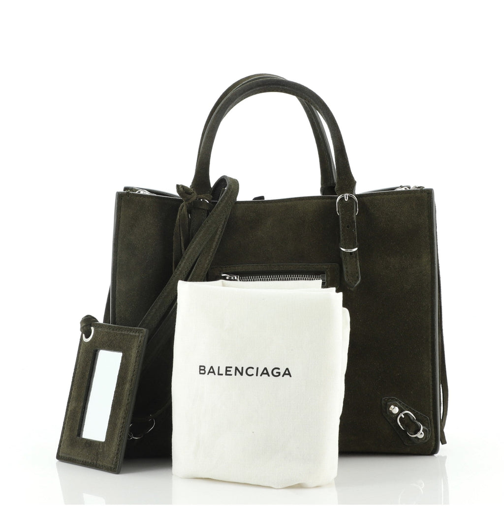 Papier A4 Zip Around Classic Studs Bag Suede Mini