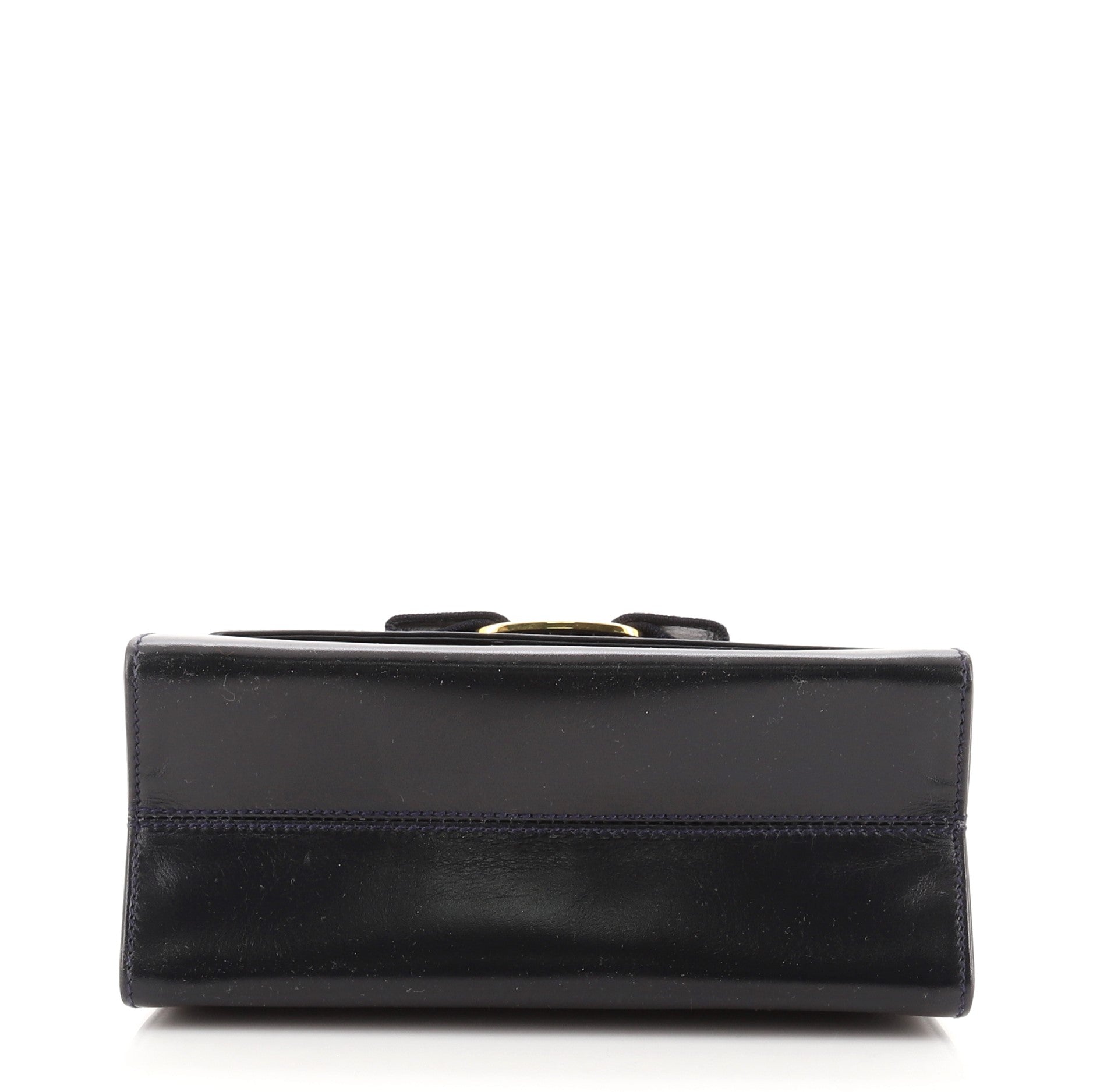 Vintage Vara Bow Top Handle Bag Leather Mini