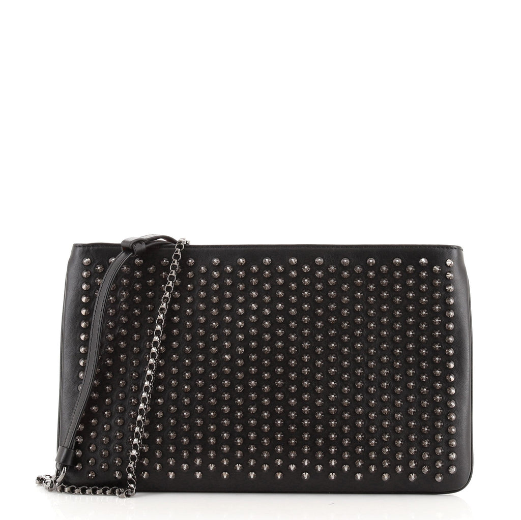 Loubiposh Clutch Spiked Leather